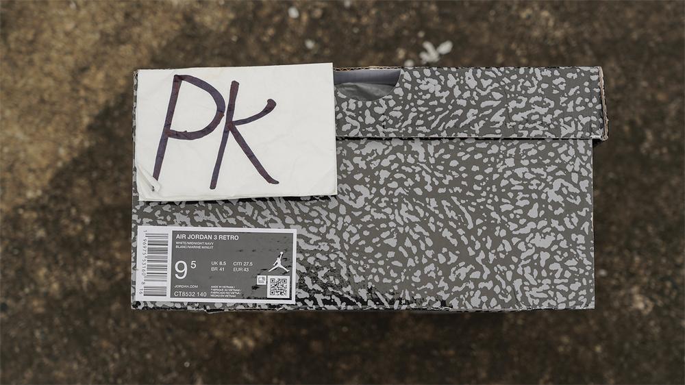 PK GOD Air Jordan 3 Midnight Navy RETAIL MATERIALS READY TO SHIP